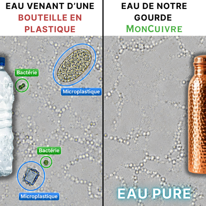 Gourde MonCuivre Artisanale 0% microplastique 0 bactéries